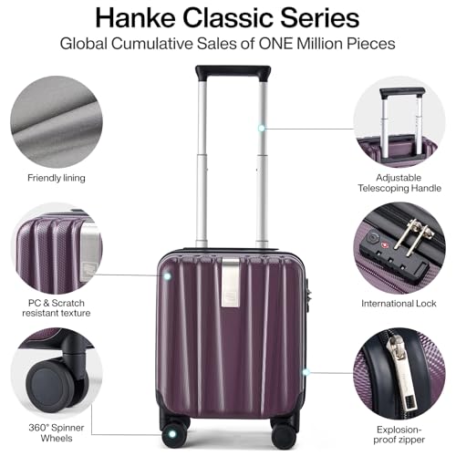 Hanke 29 Inch Luggage Suitcases With Spinner Wheels Lightweight PC hardside Rolling Suitcase With Travel Lock, Checked-Large 29-Inch(Blackish Green)