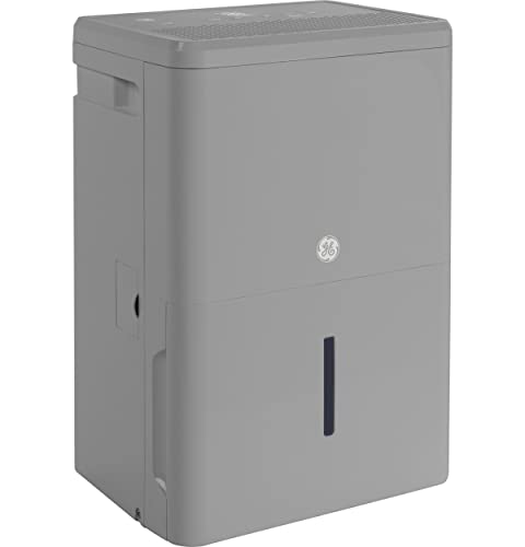 GE Energy Star Portable Dehumidifier 50 Pint, Perfect for Bedroom, Basement & Garage, For High Humidity Areas, Complete with Empty Bucket Alarm