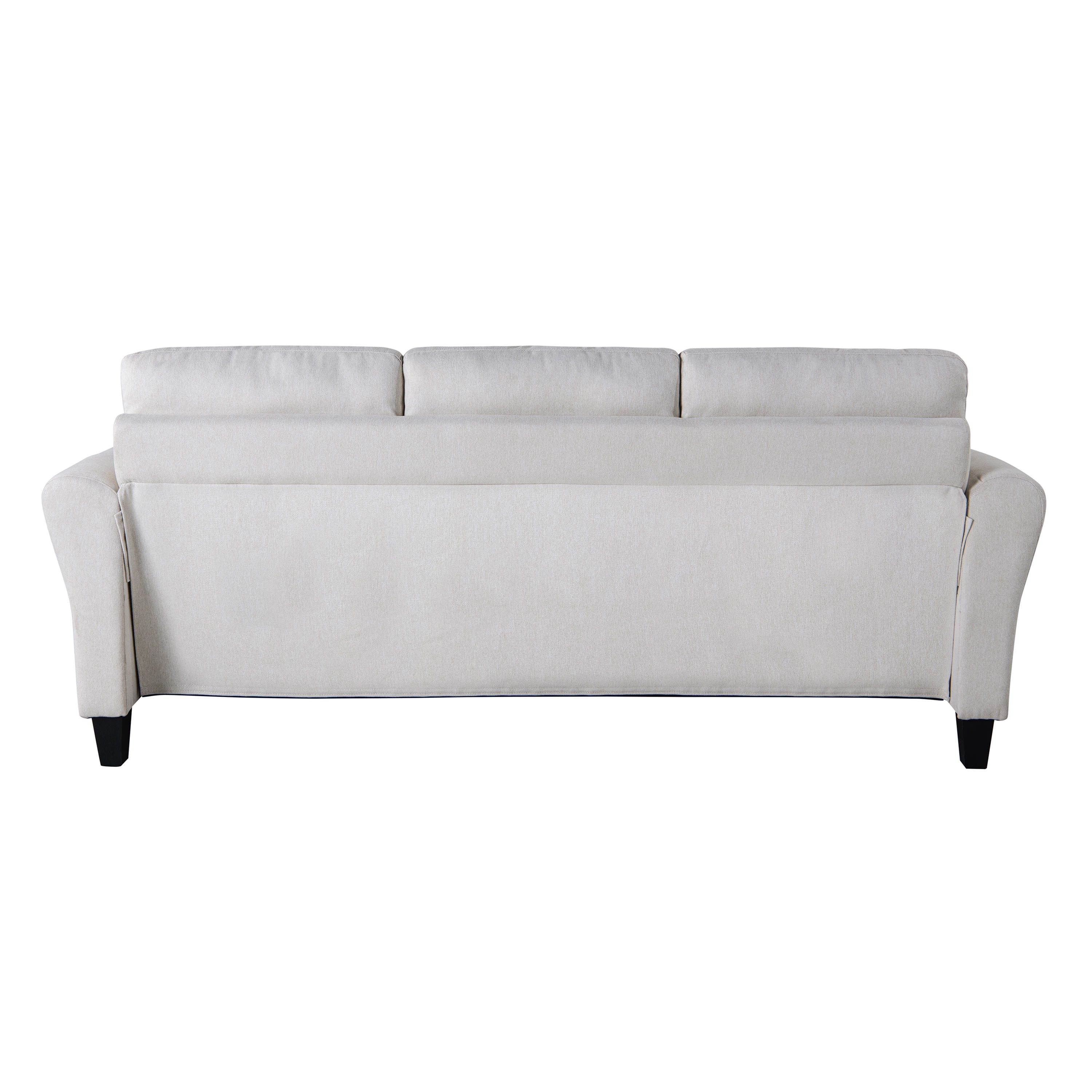 Lifestyle Solutions Alexa Sofa with Rolled Arms, Oyster Fabric
