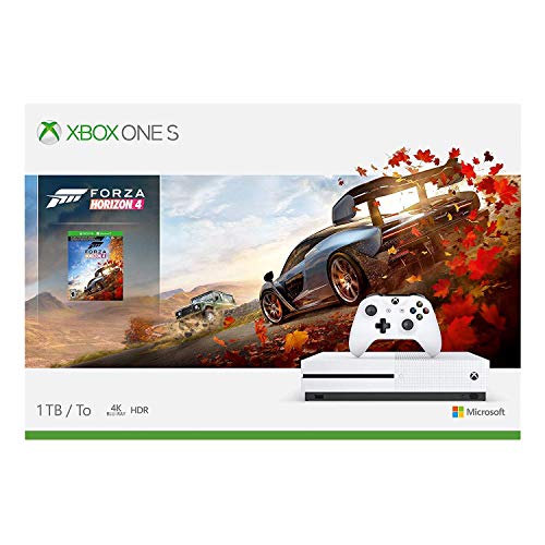 Microsoft Xbox One S 1TB Forza Horizon 4 Bonus Bundle: Forza Horizon 4, Xbox Wireless Controller, Xbox One S 4K HDR Console