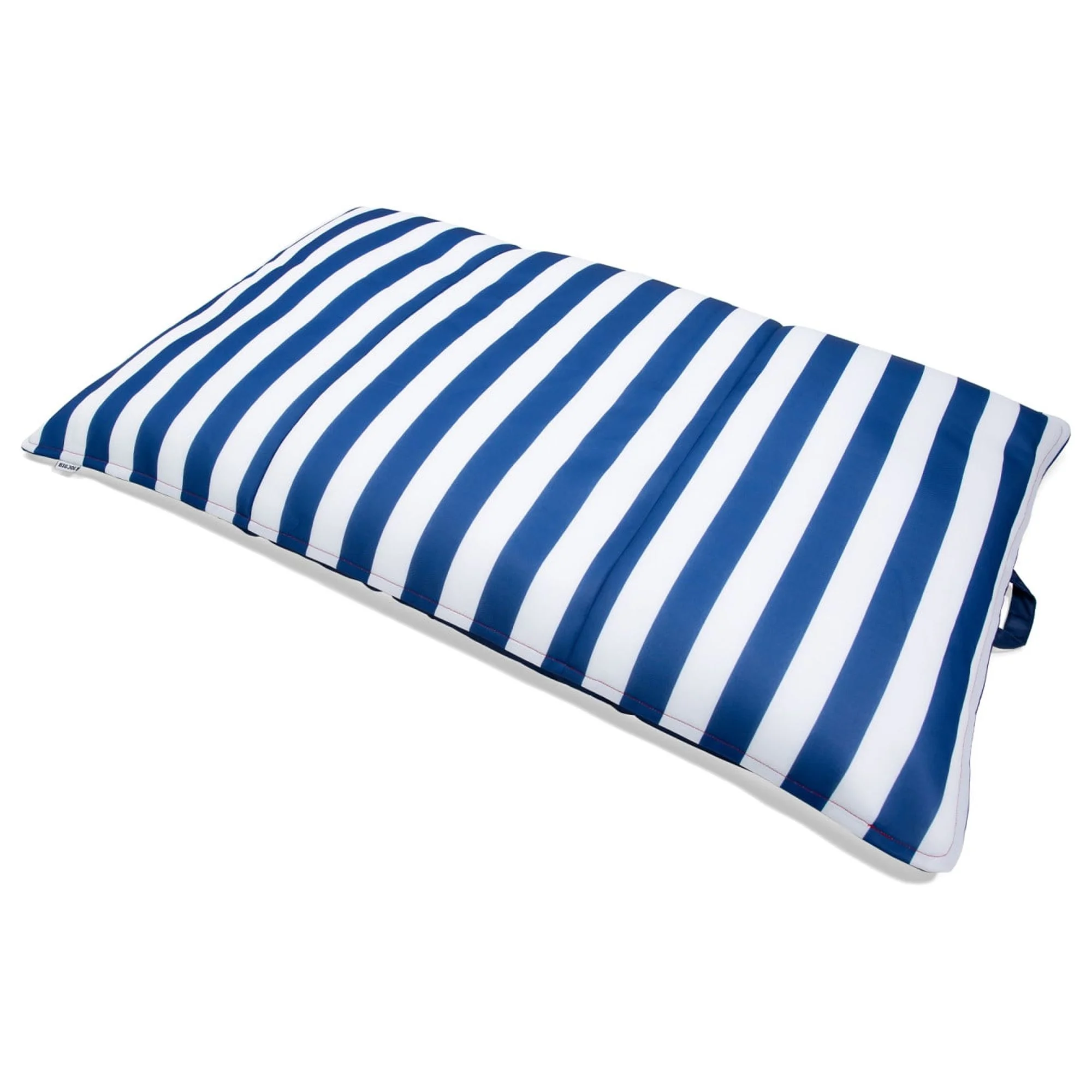 Big Joe Lagoon Lounger No Inflation Needed Pool Float, Americana Nautical Stripe Double Sided Mesh, Quick Draining Fabric, 5 feet Giant
