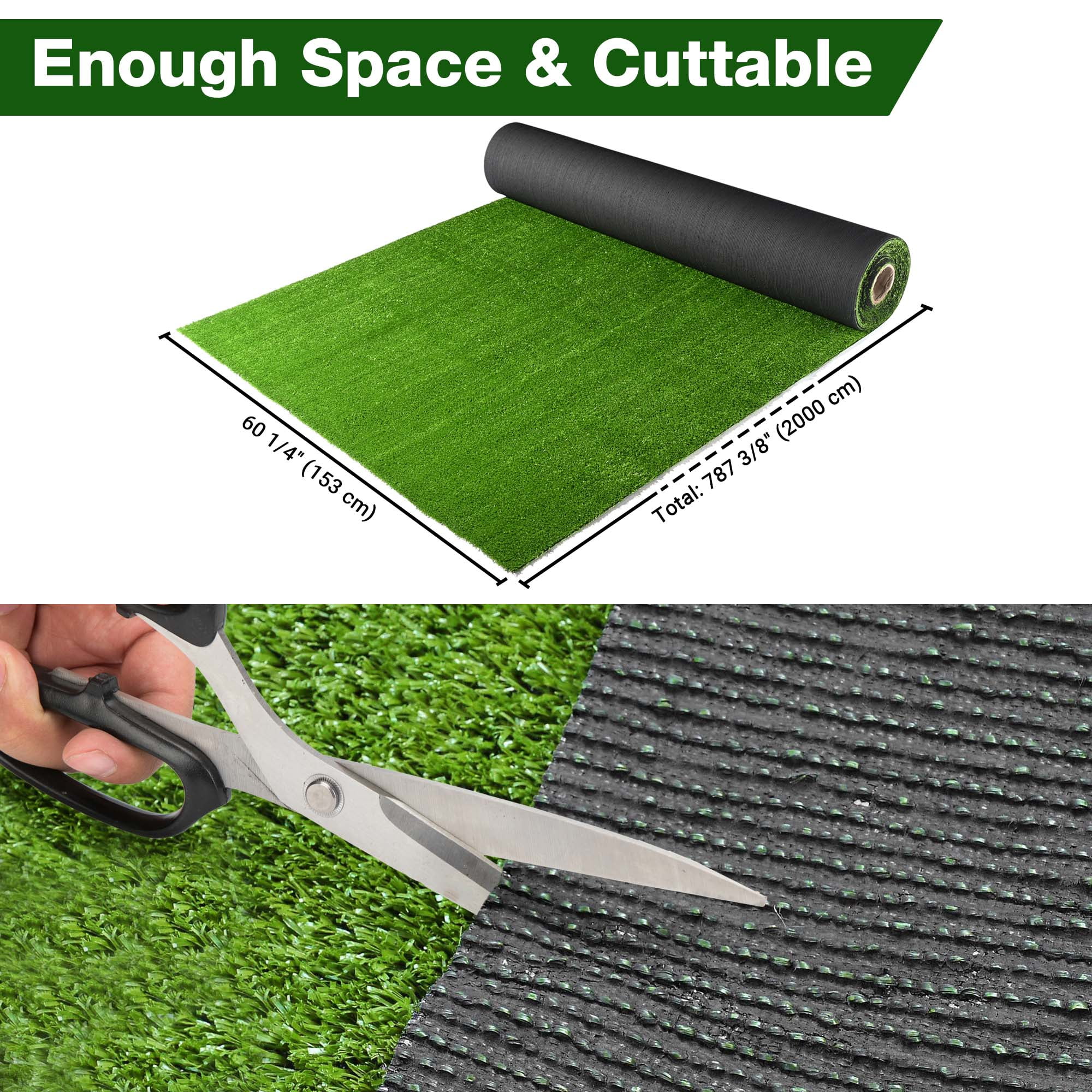 Yescom 65x5 Ft Artificial Grass Mat Fake Lawn Pet Turf Synthetic Green Garden Outdoor - Radiant Selections