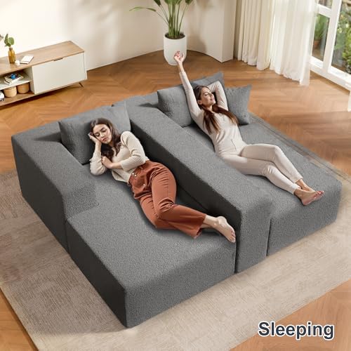 104" Sectional Couches for Living Room, Modular Sectional Sofa with Deep Seat, L-Shape Couch with Chaise, Cloud Couch for Living Room Bedroom