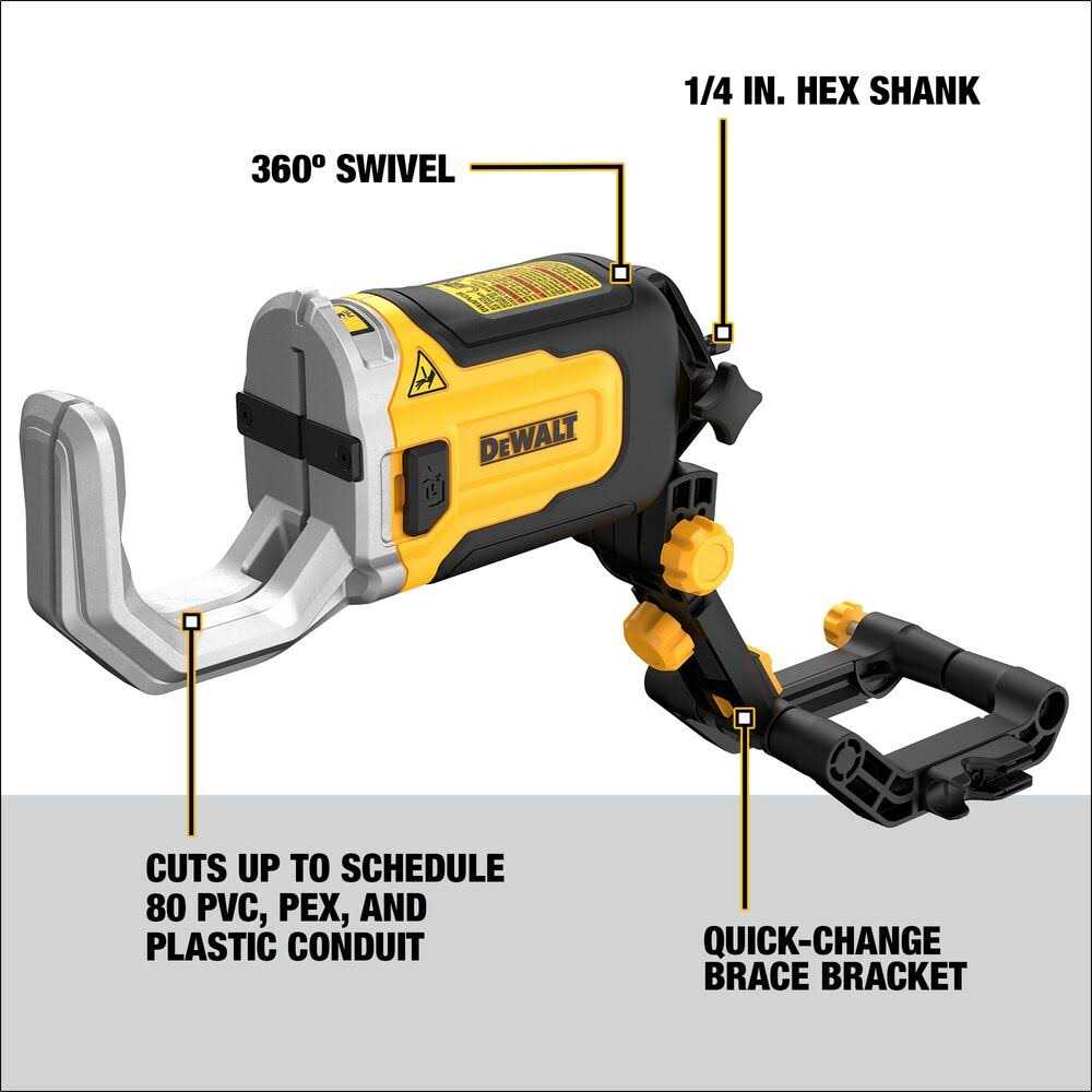 DEWALT DWAPVCIR Impact Connect PVC/PEX Pipe Cutter Attachment - Shop Hardware Tools Online Store