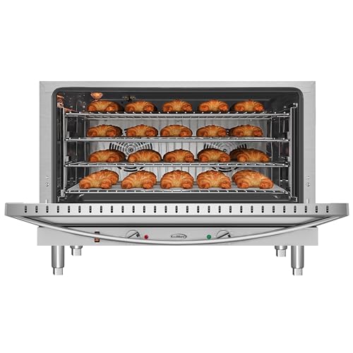 KoolMore 32 in. Commercial Countertop Convection Oven, Holds Full Size Pans, 4 Racks and 3500W of Power, 240V in Stainless-Steel