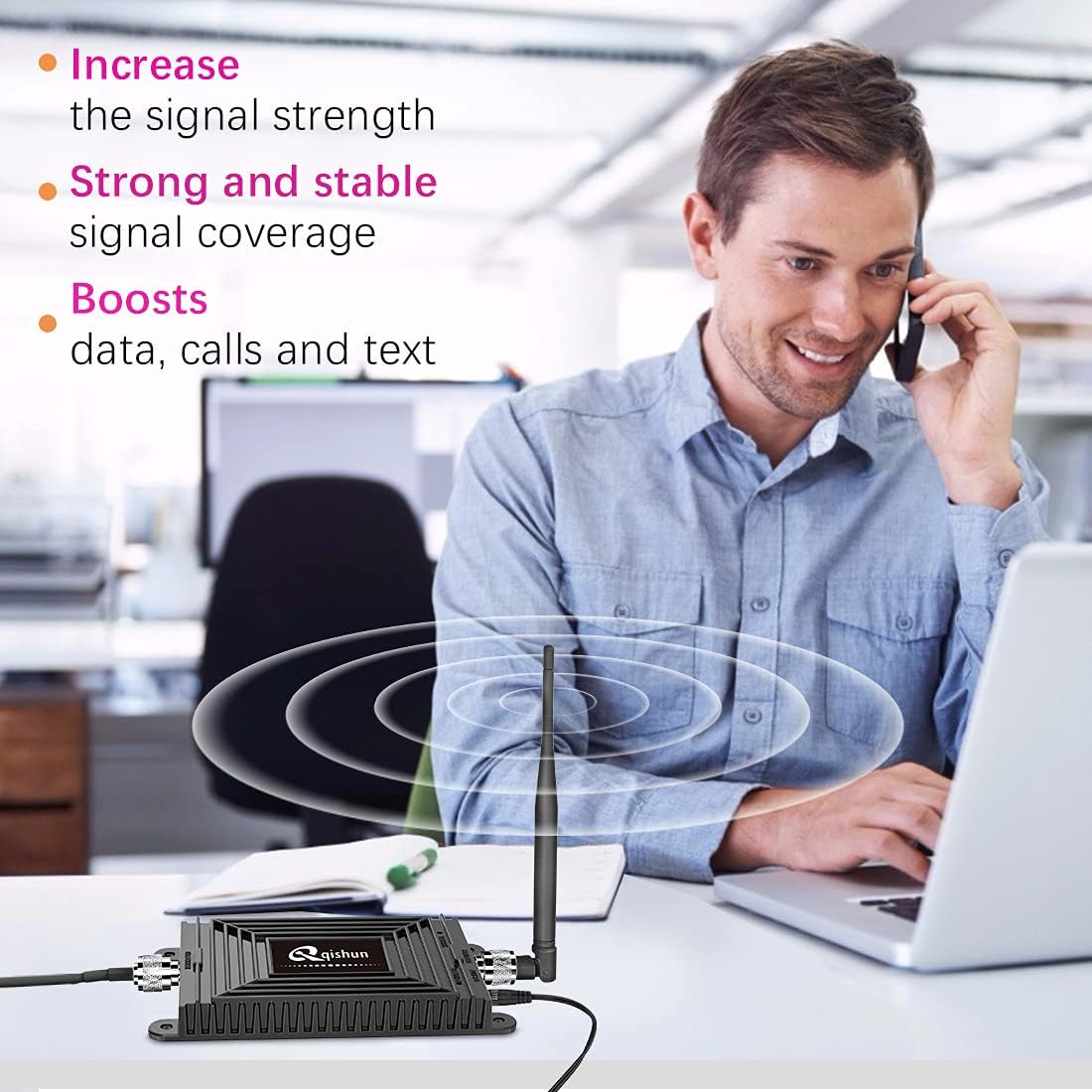 Verizon Cell Phone Signal Booster Verizon Straight Talk Home 4G LTE Band 13 Signal Booster Repeater Amplifier Improves 4G LTE and Calls Covers up to