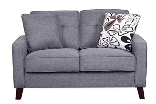 US Pride Furniture S L Love Seats, Light Gray