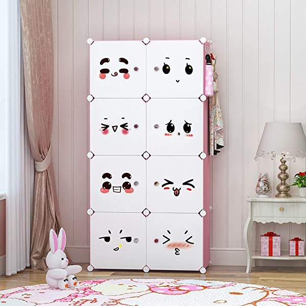 YOZO Cube Storage Organzier Portable Closet Wardrobe Bedroom Dresser (71x14x71 inches) Portable Closet Cube Shelf Armoire Pantry Cabinet, 25 Cubes