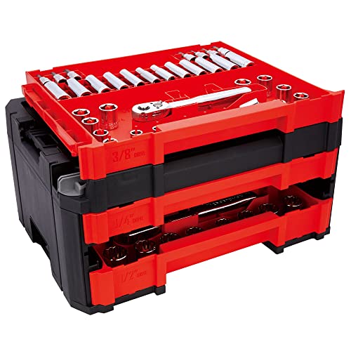 Craftsman 262-Piece Mechanic Tool Set, Master Socket Set with 3-Drawer VERSASTACK Tool Box, SAE/Metric Set (CMMT45309)
