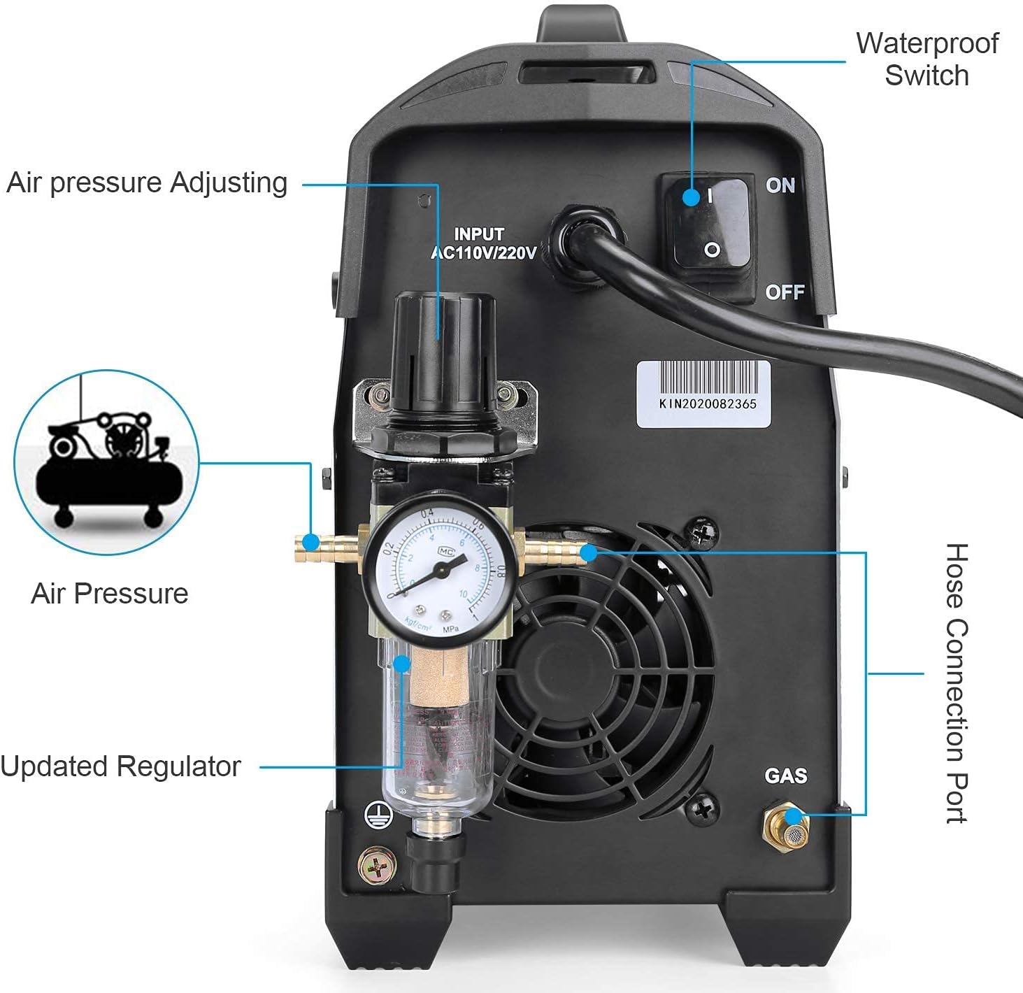 FLARING Plasma Cutter 50 AMP 110V/220V 1/2'' Clean Cut Max 16MM IGBT High Frequency Inverter Plasma Cutting Machine for Car Frame