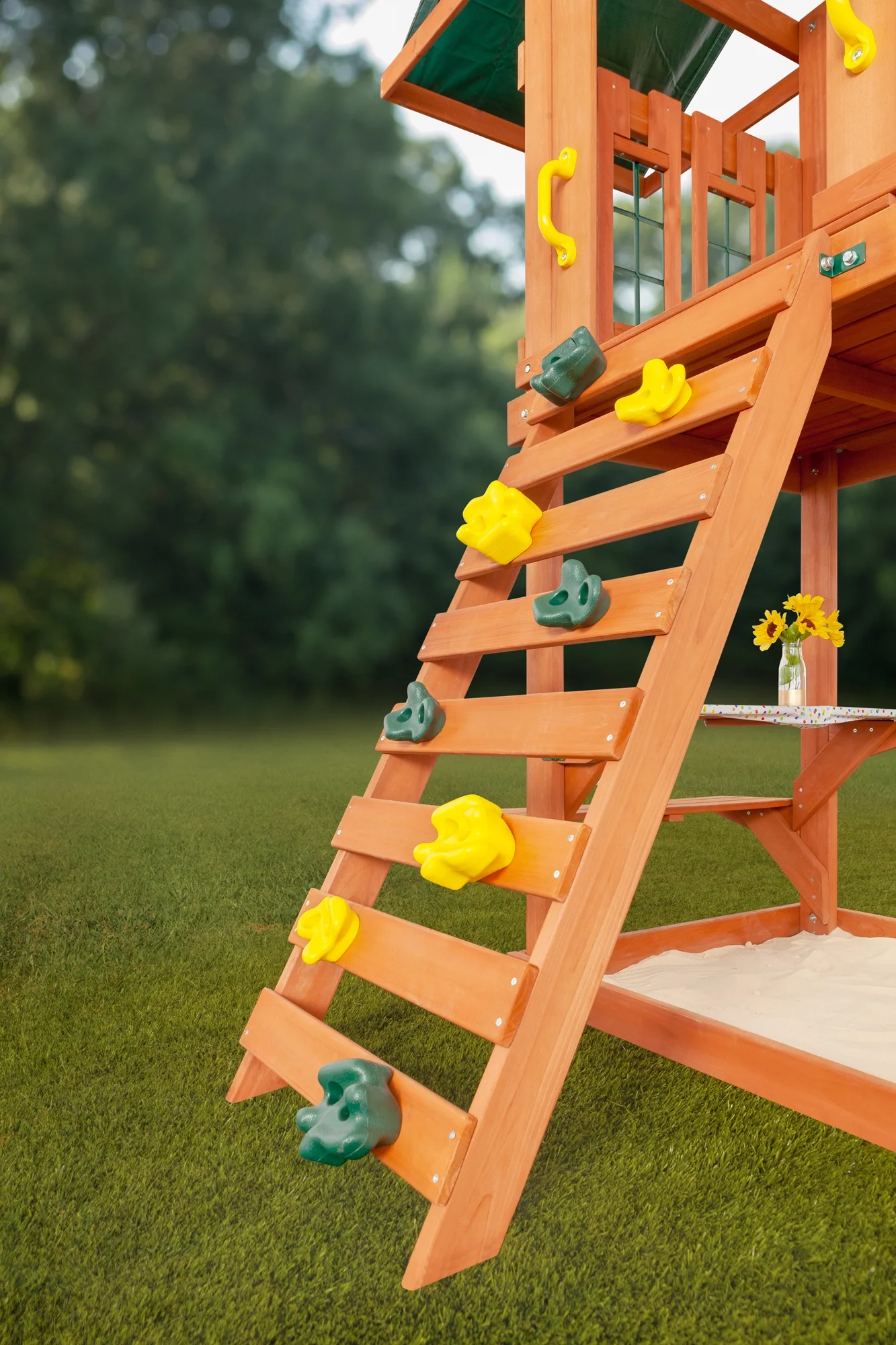 Creative Cedar Designs Cedar Cottage Wooden Swing Set