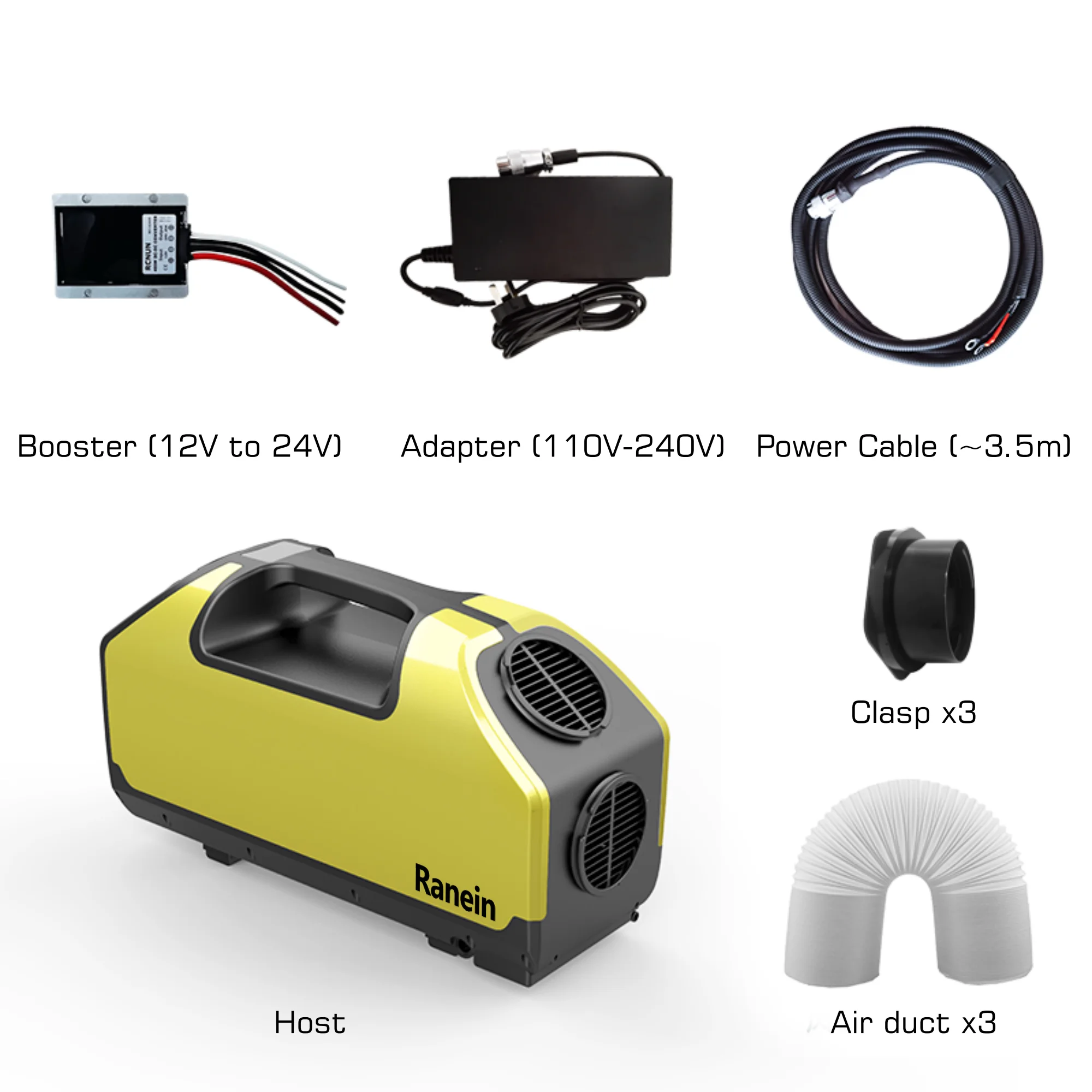Ranein Portable Air Conditioner, 2900BTU Tent Air Conditioner, 160W Low Power Consumption, for Van Life, Camping Tent, Outdoor, Indoor