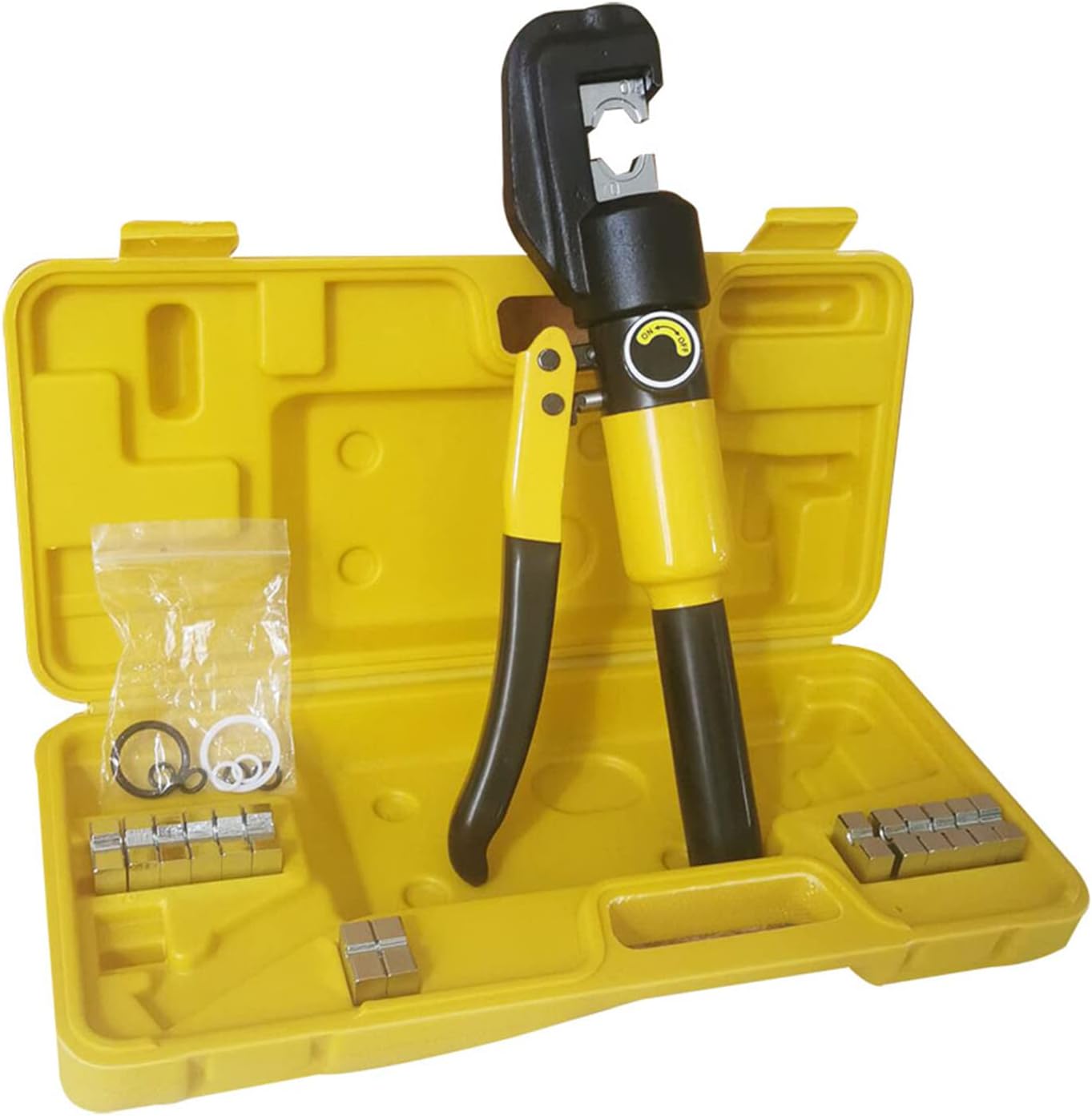 NEW 16 Ton Hydraulic Wire Crimper Battery Cable Lug Terminal Crimping Tool w/ 11 Dies