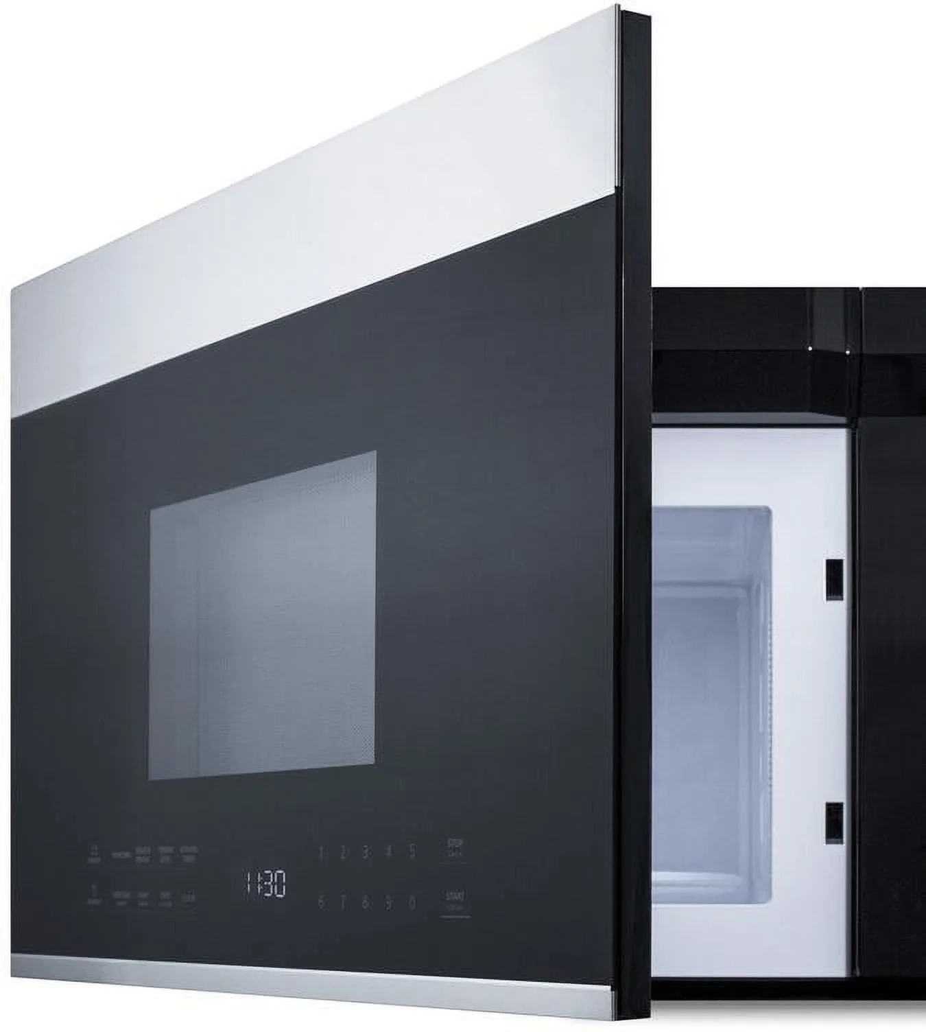 Summit Appliance MHOTR24SS 24 in. Wide Over-the-Range Microwave, Black & Stainless Steel