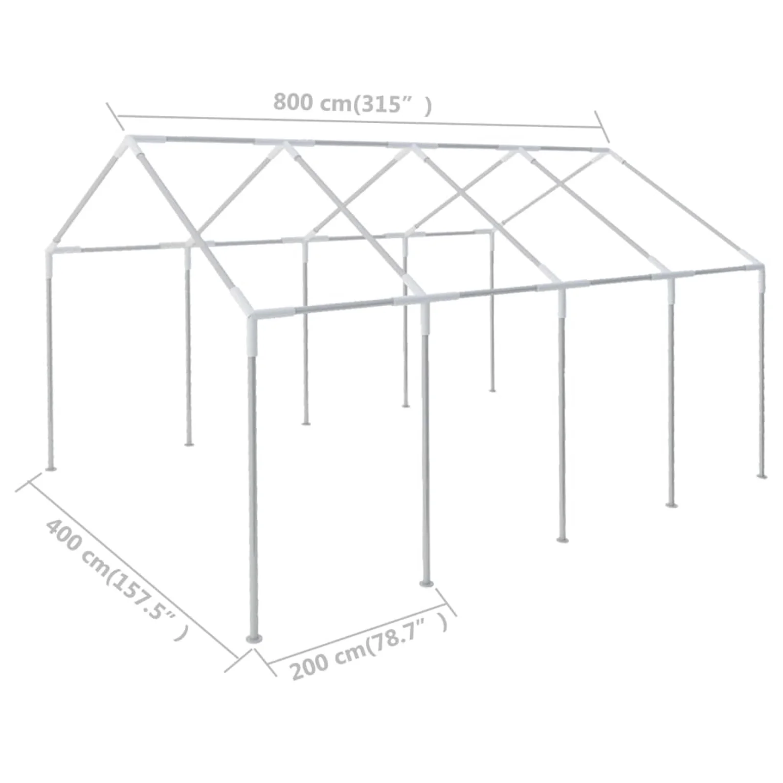 ametoys Frame for 26.2'x13.1' Marquee Steel