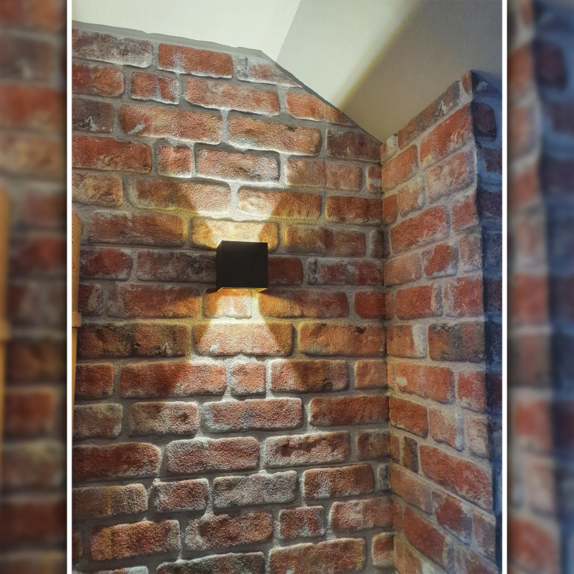 Dundee Deco 3D Wall Panels Brick Effect - Cladding, Red Brown Stone Look Wall Paneling, Styrofoam Facing for Living room, Kitchen, Bathroom, Balcony