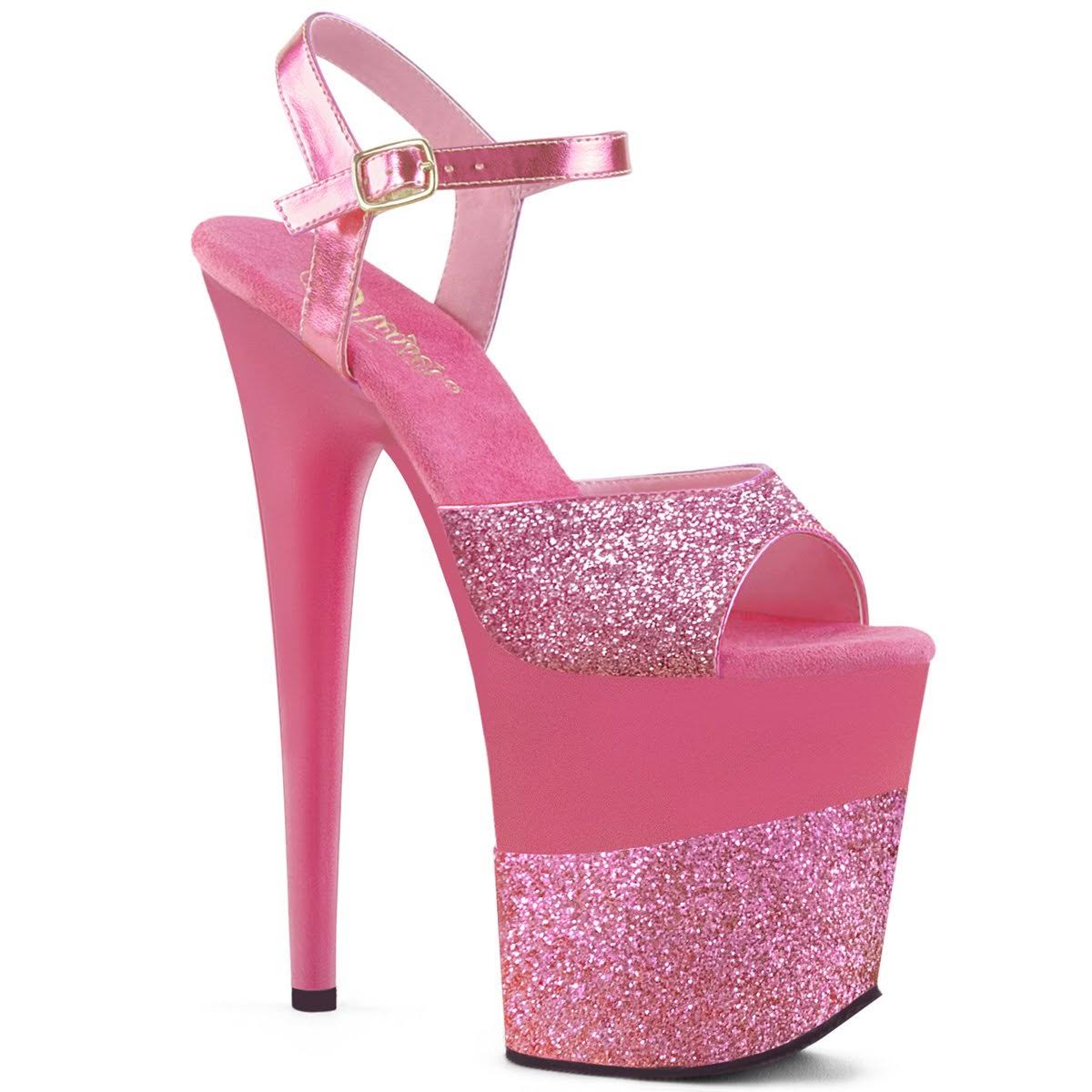 Pleaser FLAMINGO-809-2G, 8x22 Heel Ankle Strap Platform S - Gold 11