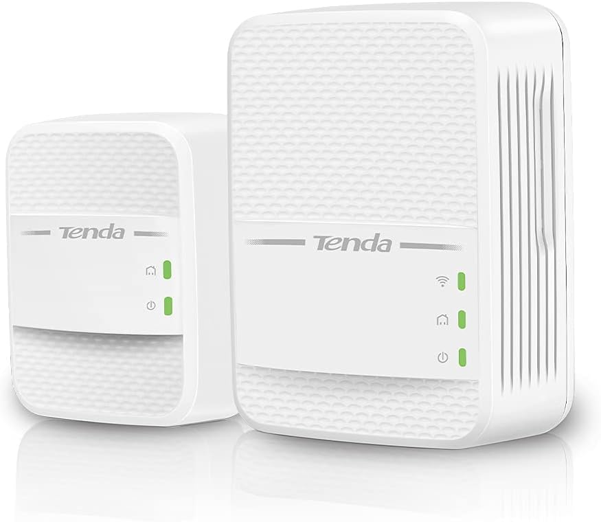 Tenda Powerline WiFi Extender (AV1000) - Powerline Adapter with Dual Band WiFi, Gigabit Port, Plug & Play, Power Saving, Ideal for Smart TV