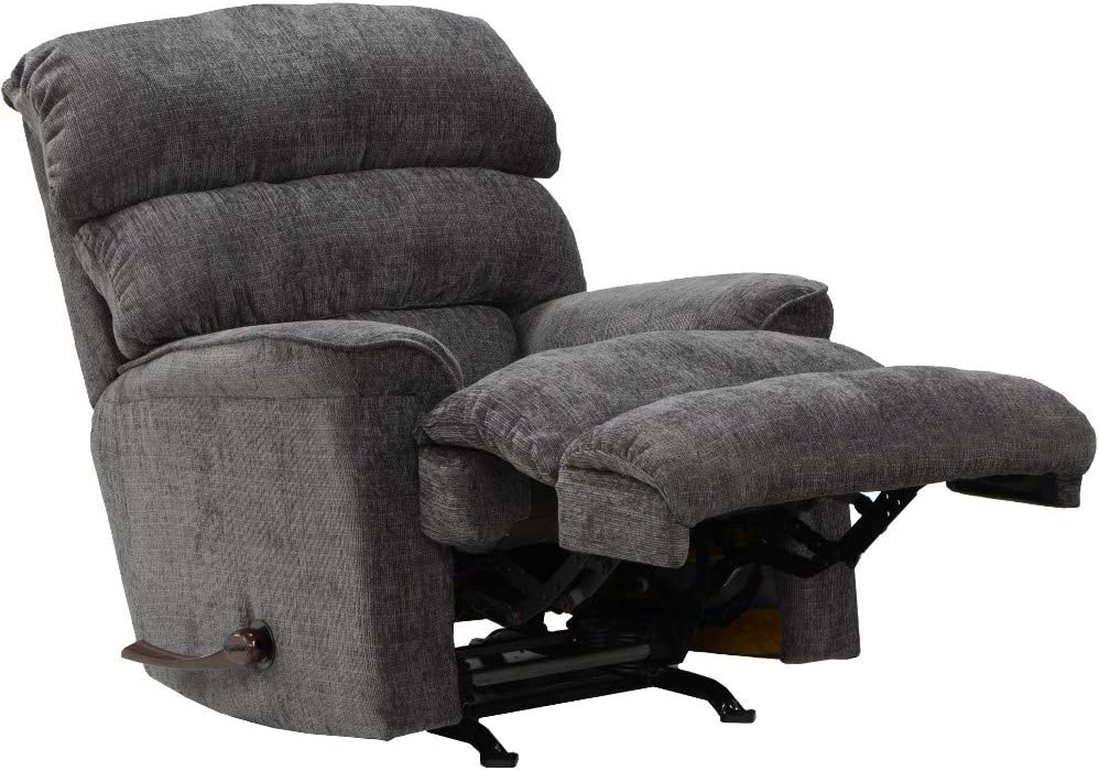 Catnapper Atkins Rocker Recliner in Gray Polyester Fabric