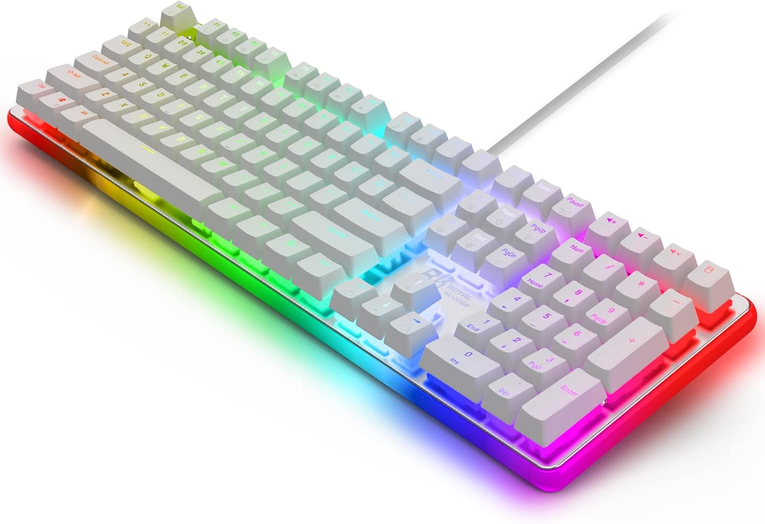 RK ROYAL KLUDGE RK918 Wired Mechanical Keyboard, RGB Backlit Gaming Keyboard with Large LED Sorrounding Side Lamp