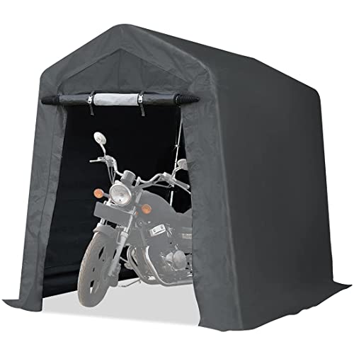 ADVANCE OUTDOOR 10x10 ft Heavy Duty Outdoor Patio Portable Canopy Storage Shelter Shed Carport with 2 Roll up Zipper Doors & Vents for Snowmobile