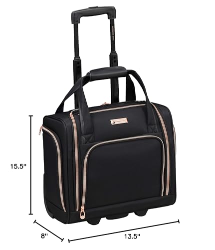 LONDON FOG Bromley 15-Inch Under The Seat Bag, Black