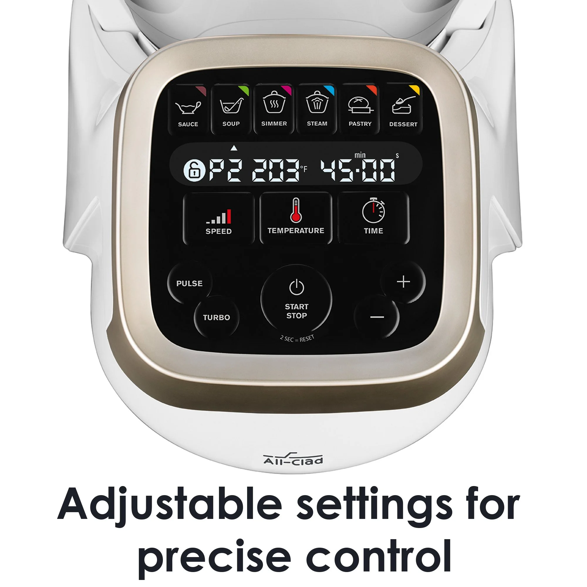 All-Clad HP503152 Prep&Cook Cooking Food Processor, 4.7-Quart, White