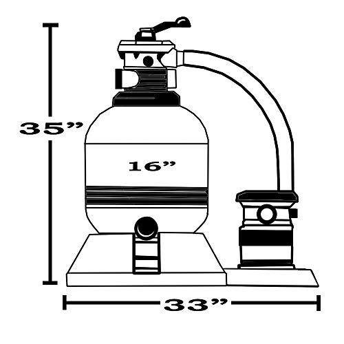 Waterway Carefree Sand Filter System with 1HP Hi-Flo Pump