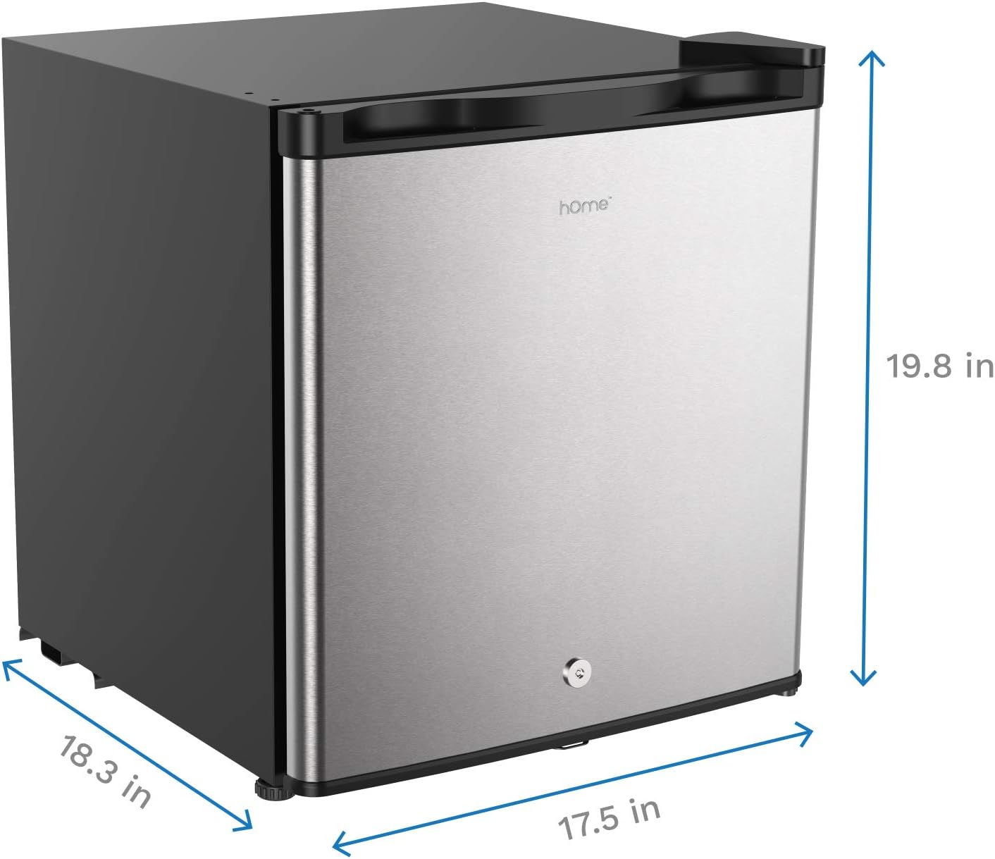 hOmelabs Upright Freezer - 1.1 Cubic Feet Compact Reversible Single Door Vertical Freezer with Child Door Lock