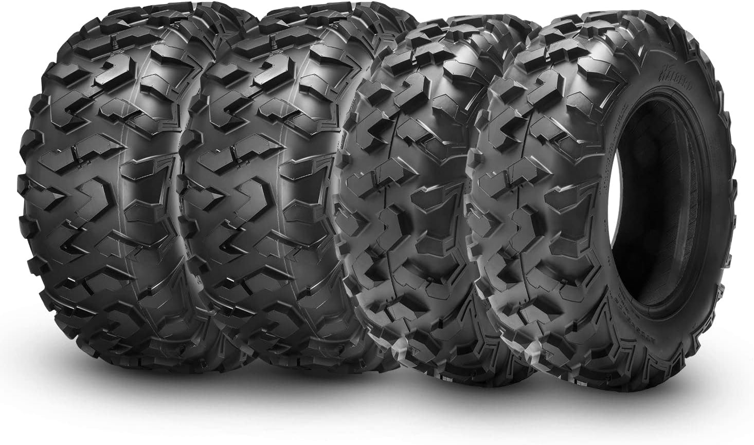 Set of 4 ATV UTV Tires 25x8-12 25x10-12 17MM Tread Depth 25x8x12 25x10x12 Compatible for 02-14 POLARIS SPORTSMAN 400/700