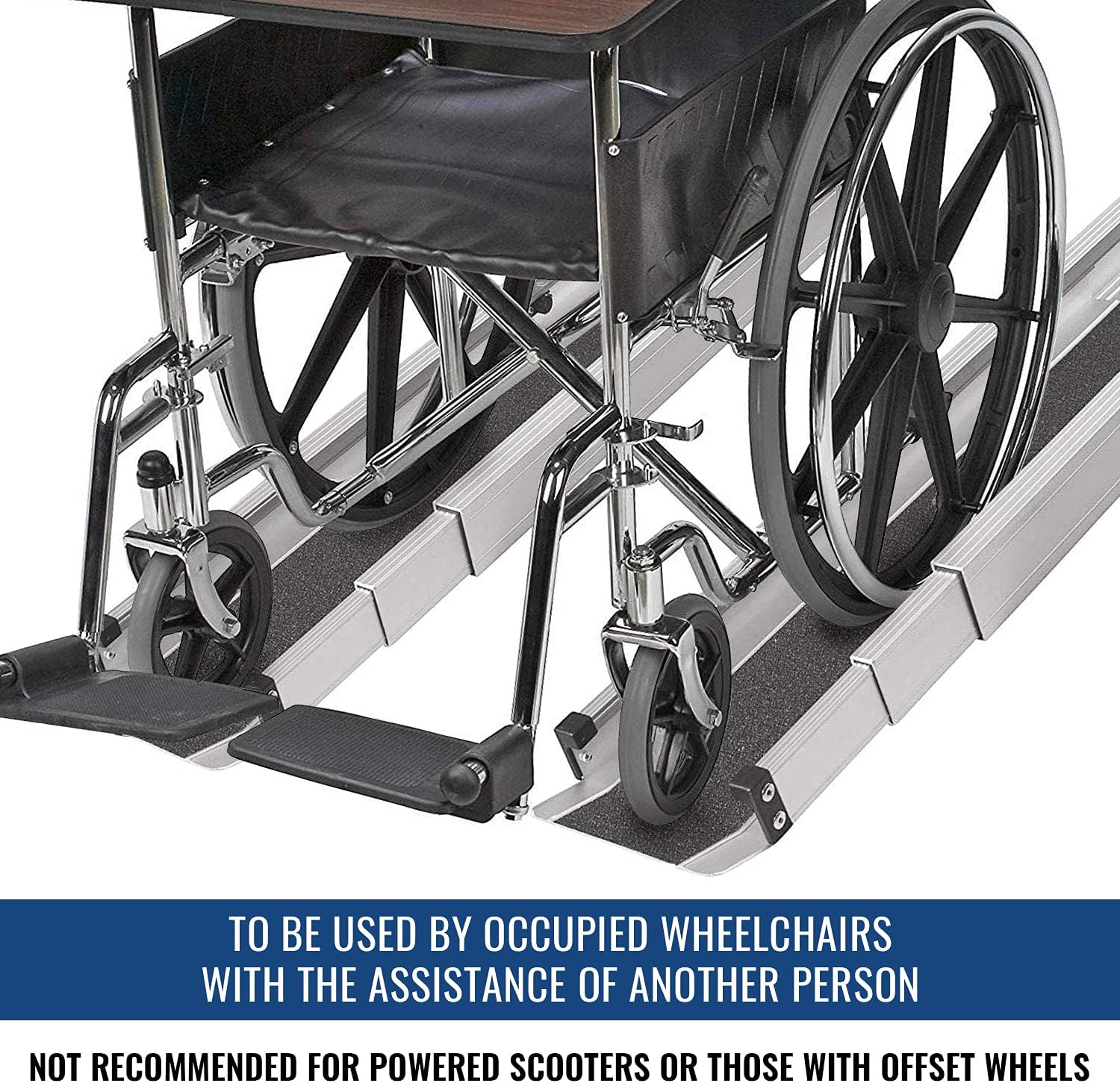DMI Wheelchair Ramp,Entry Ramp,Threshold Ramp and Handicap Ramp is Portable and Adjustable from 3-5 Ft Long, 4.5 In Wide for Entryway,Doors,Steps