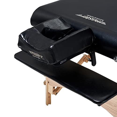 Master Massage Gibraltar Olympic LX Portable Massage Table Extra Wide Beauty Bed, Extra Wide for Larger Clients (32" Width), Black