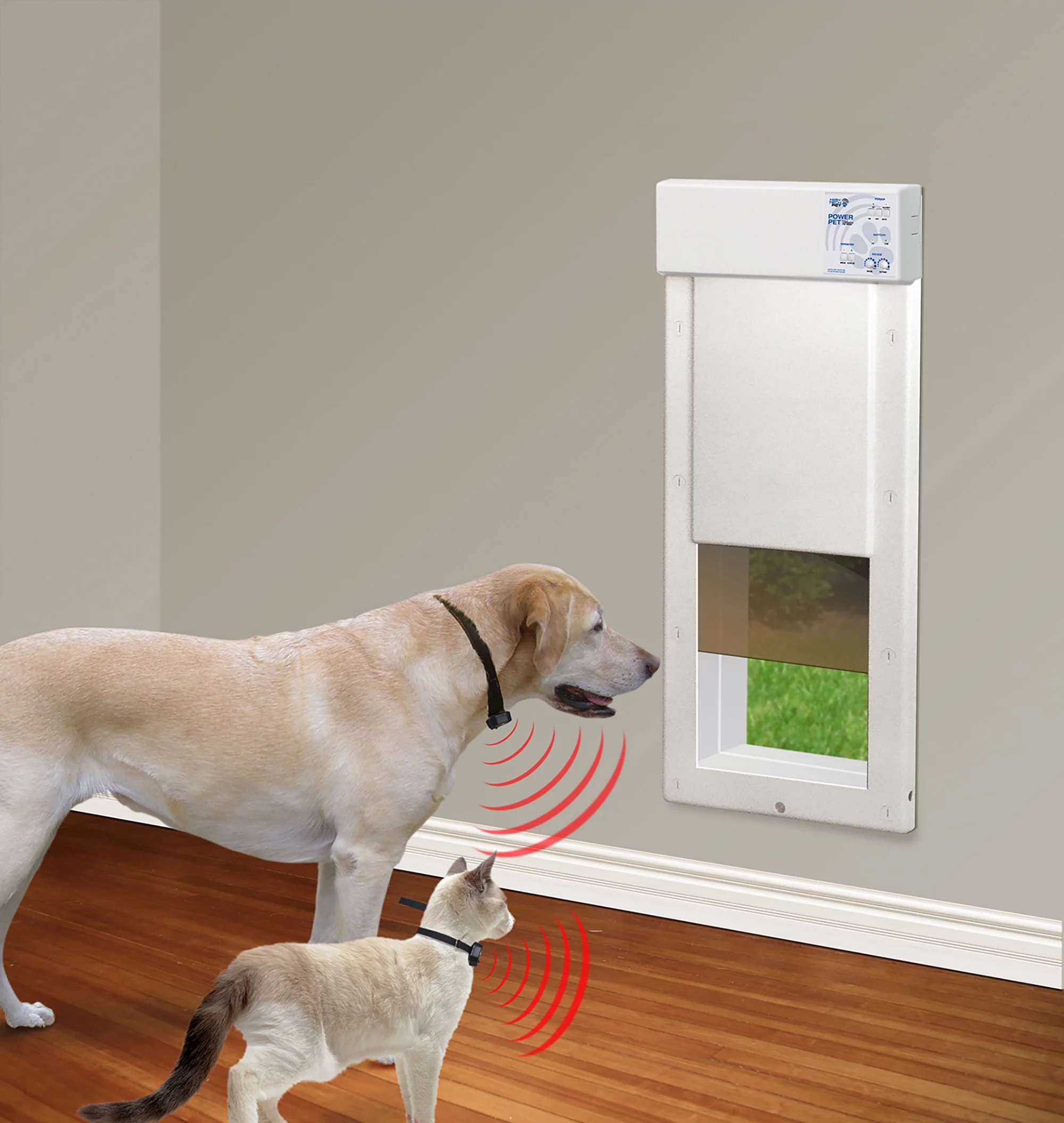 High Tech Pet PX-2 - Large Opening Power Pet Door for Wall Installations - Wi-Fi Smartphone Controlled