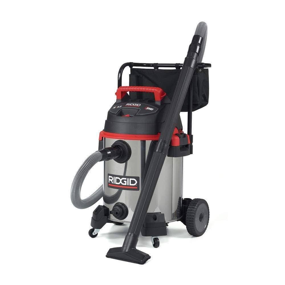 RIDGID 50353 16 Gallon Stainless Steel Wet/Dry Vac with Cart