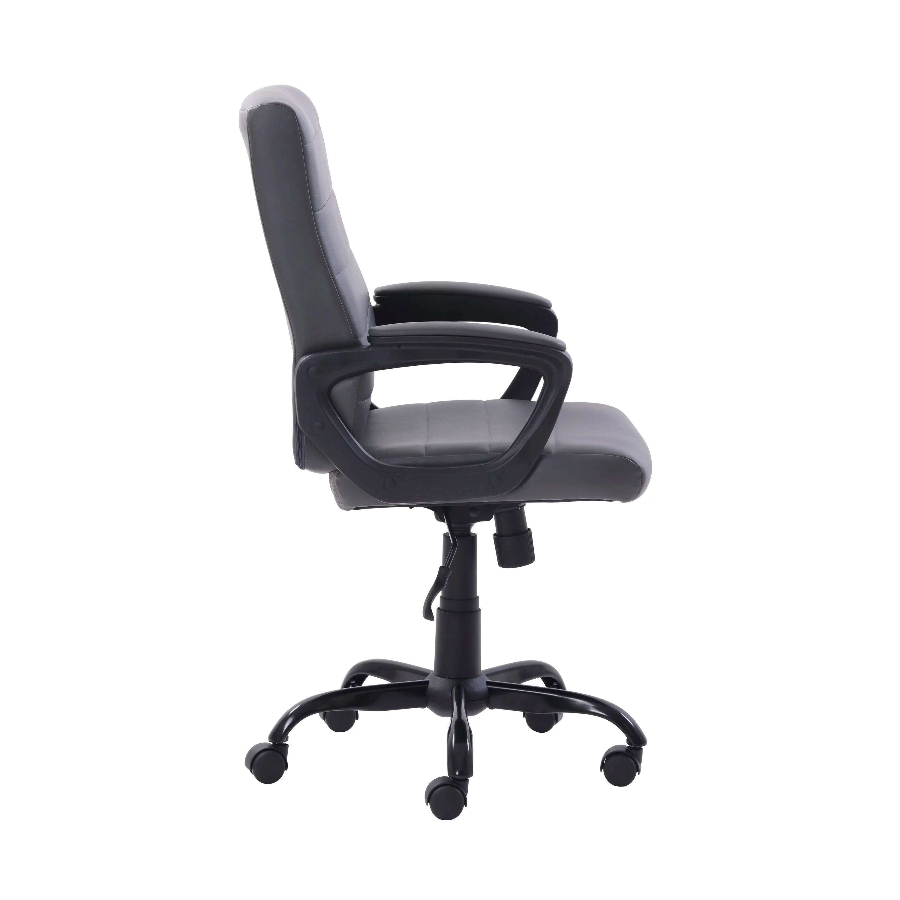 Mainstays Bonded Leather Mid-Back Manager's Office Chair, Gray