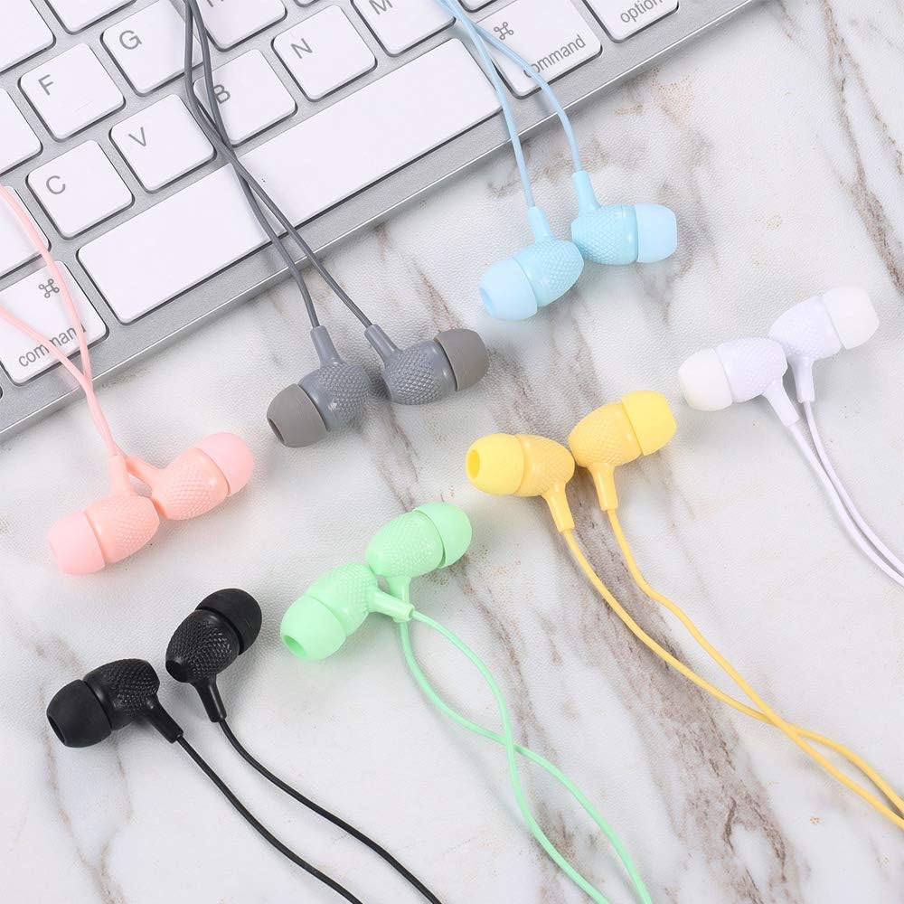 Kids Earbuds Bulk 100 Pack Macaron Colors Mixed