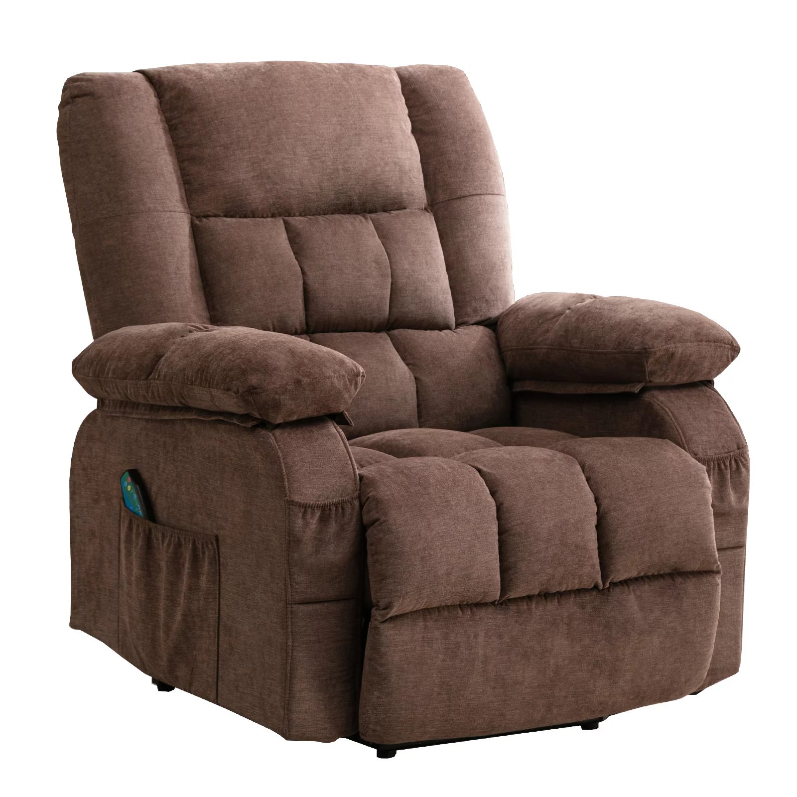 Power Lift Recliner Chair Sofa with Massage and Heat for Elderly, 3 Positions, 2 Side Pockets, USB Ports