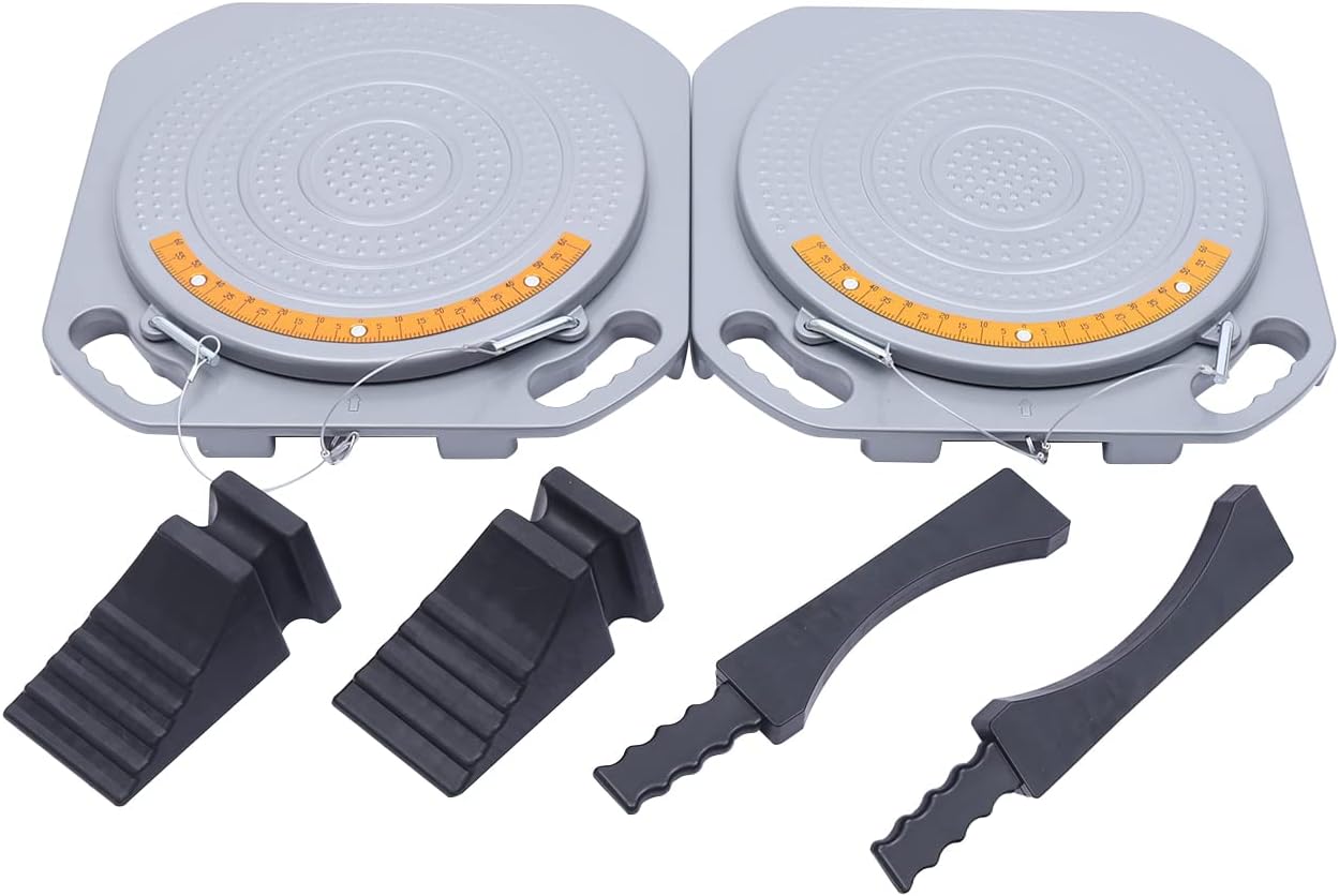 2PCS Car Truck Front End Wheel Alignment Turn Plate Wheel Alignment Turntable Turn Plates Wheel Alignment Tool
