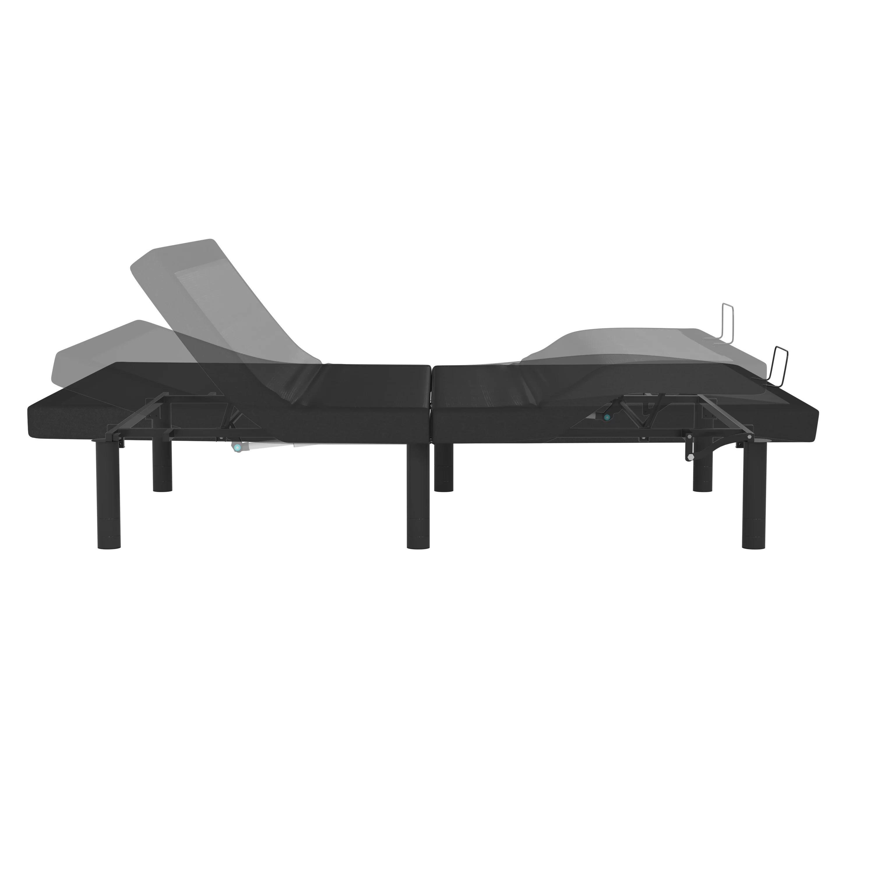Flash Furniture Selene Motorized Adjustable Bed Frame, Black, King
