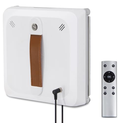 Window Cleaning Robot, 3000Pa Strong Suction Smart Cleaner with Automatic Water Spray, Remote Control, Voice Broadcast