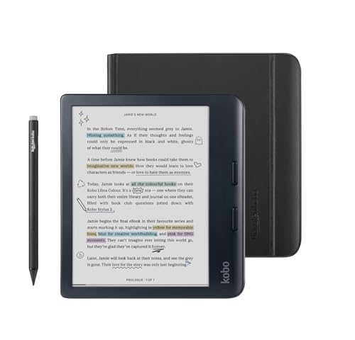 Kobo Libra Colour Black eReader with Case Bundle - Radiant Selections