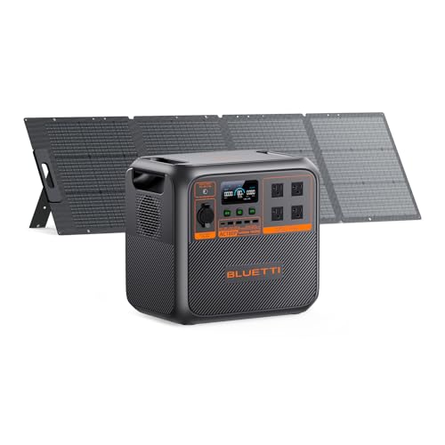 BLUETTI Solar Generator AC180, 1,152Wh LiFePO4 Battery Backup w/ 4 1,800W (2,700W Peak) AC Outlets, 0-80% in 45Min, for Camping, Off-Grid