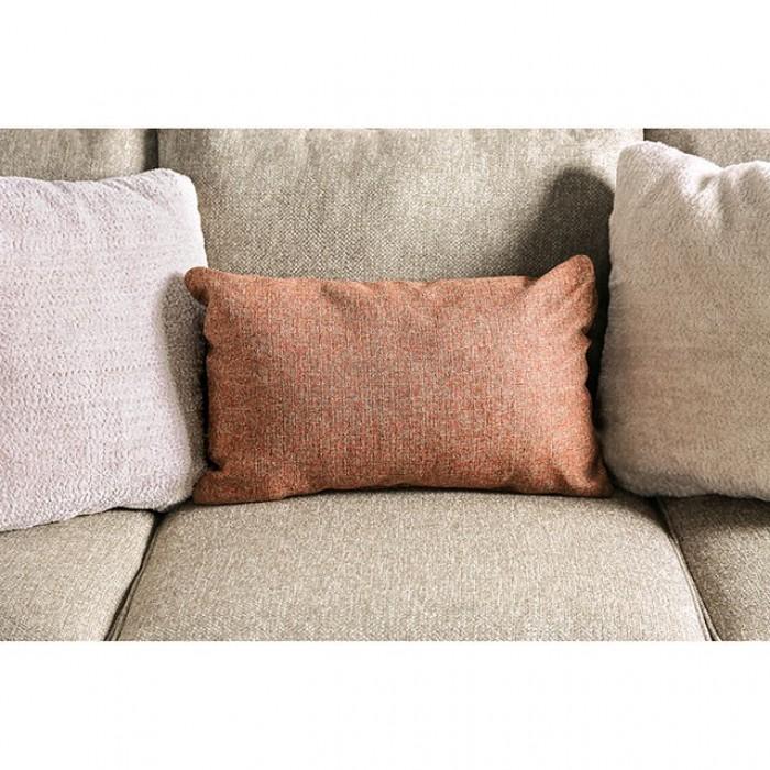 Transitional Gray Chenille Sofa Furniture of America SM1298-SF Debora