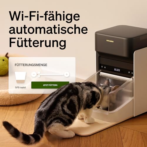 PETLIBRO Upgraded RFID Automatic Cat Feeder, 5G Wi-Fi Automatic Pet Feeder, 3L Auto Cat Feeder App Control with Light Collar Tag