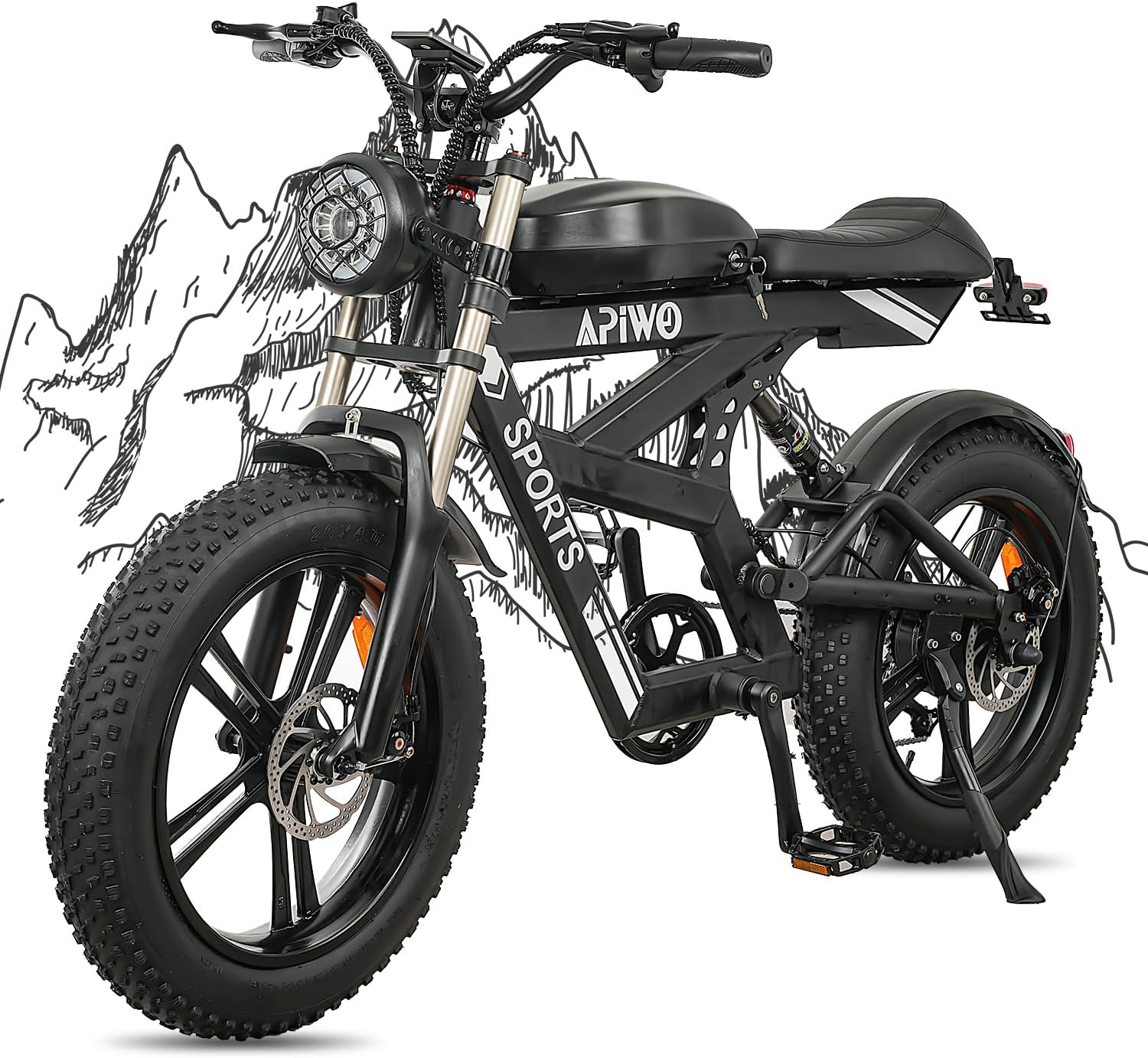 YUPENG Electric Bike for Adults, 20"*4.0 Fat Tire Electric Bike,1000W Motor 48V 20Ah Removable Large Battery, Top Speed 34MPH and 75 Miles