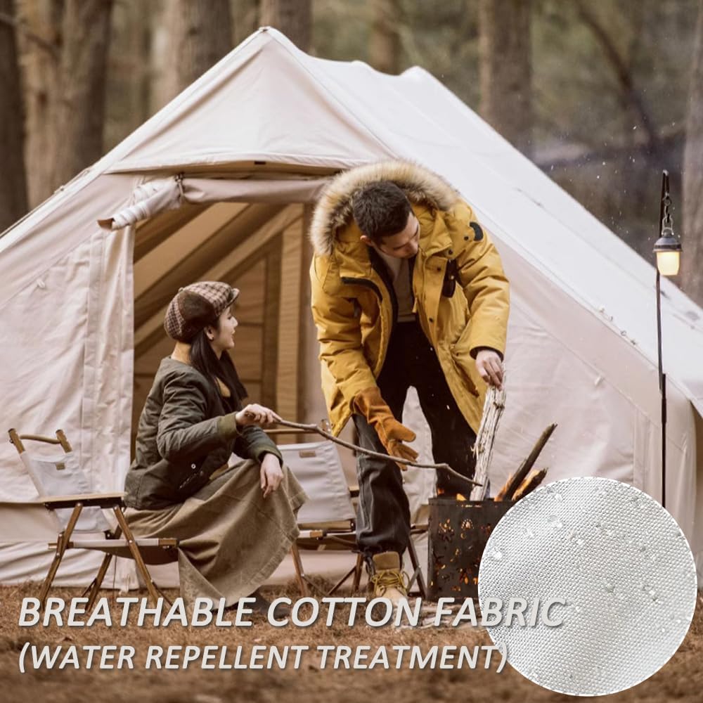 Inflatable Camping Tent with Pump, Easy Setup 4 Season Glamping Tent with High Performance Inflatable Structure