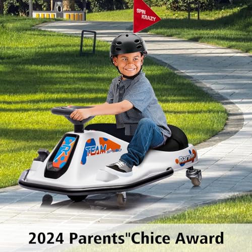 24V Electric Go Kart, 7Ah Drifting Car，Battery Powered Ride on Car Outdoor with 360 Degrees Rotating, Simplified Drift System, Variable Speed