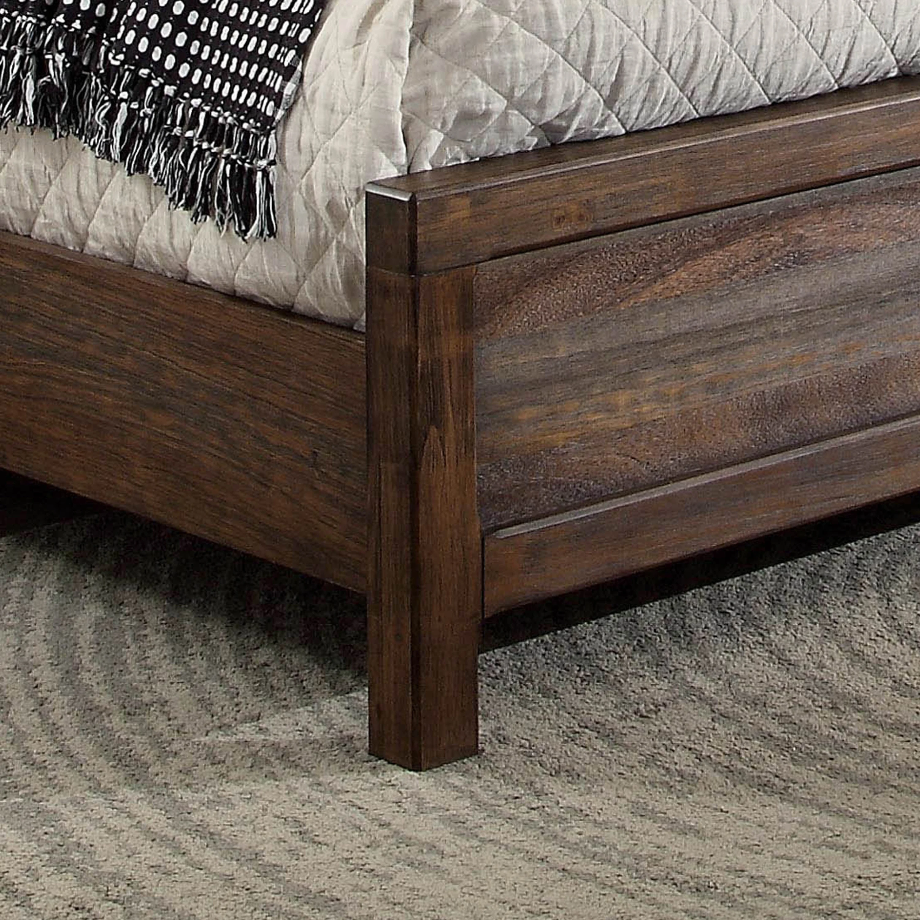 Furniture of America  Cuza Rustic Natural Linen Fabric Wingback Bed California King