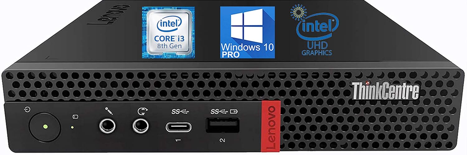 Lenovo ThinkCentre M720q Tiny Desktop Computer, Intel i3-8100, 16GB RAM, 512GB NVMe, 4K Monitor Support DisplayPort, HDMI, AC Wi-Fi, Bluetooth