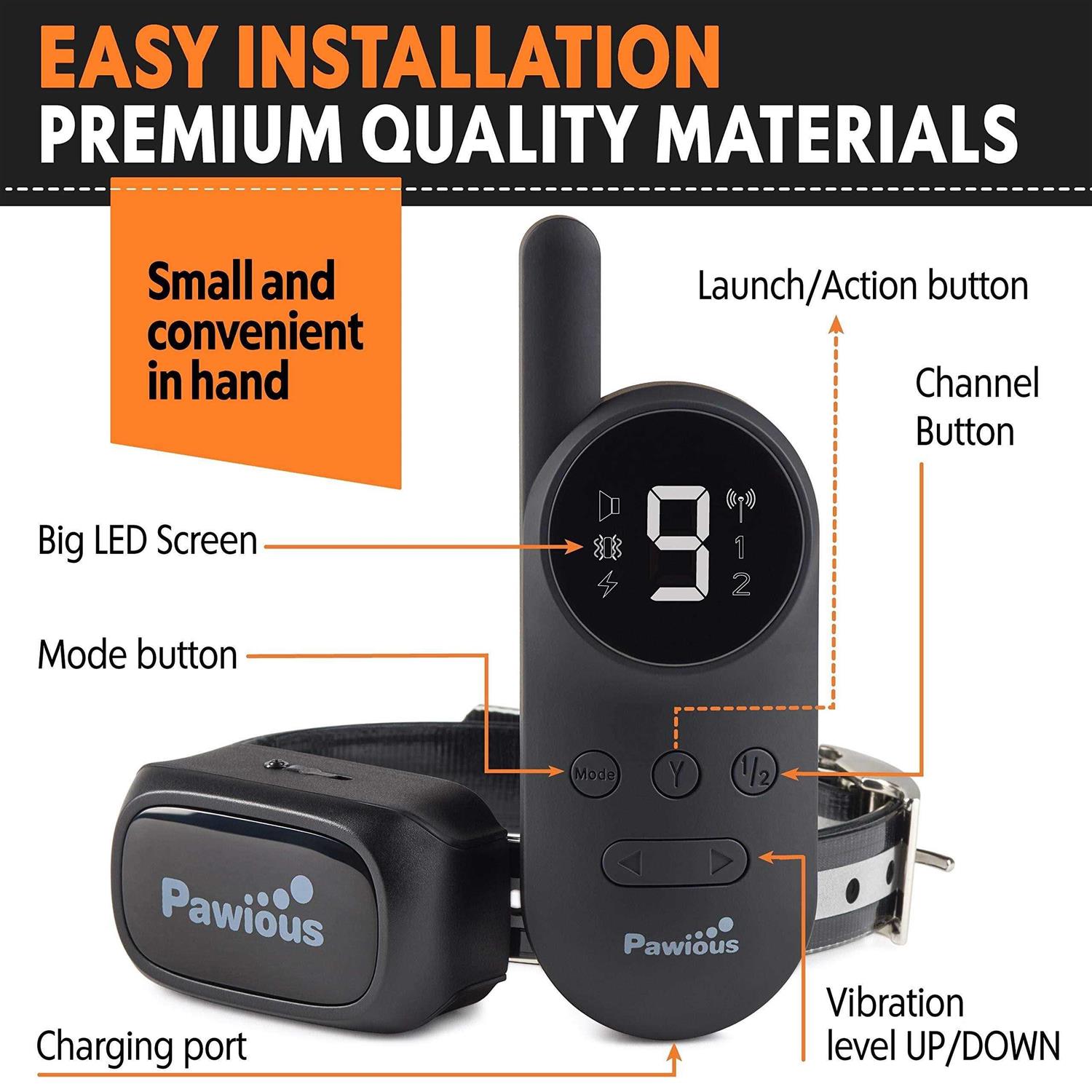 Pawious GPS Dog Fence Wireless Dog Fence, Range 33-1000 Yards - Pet Supplies online store